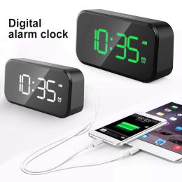 Digital Dimmable Alarm Clock Large LED Screen USB Interface Home Decor Office Desktop Table Decor Electric Clock