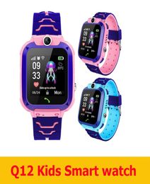 Newest Q12 Kids smart watch bracelet child LBS Located smartwatch with waterproof retail box for kids outdoor play game9181836