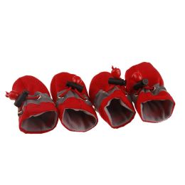 4Pcs/Set Dog Cat Winter Warm Rain Boots Protective Pet Sports Anti-Slip Shoes