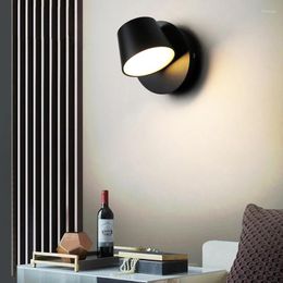 Wall Lamp LED Nordic Personality Bedside Bedroom Creativity Can Be Rotated Living Room Aisle Decoration Simple Fashion Home