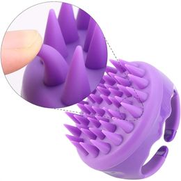 Silicone Shampoo Brush Head Body Scalp Massage Brush Comb Hair Washing Clean Comb Shower Bath Spa Slimming Massage Brush