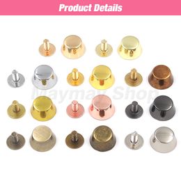 4pcs 8-16mm Metal Bucket Shape Screw Back Rivets Studs Nail Stud for Garment Belt Wallet Leathercraft Accessories Decoration