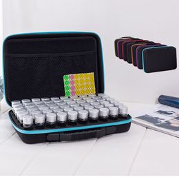 new 60 Bottle Full Square DIY DIamond Painting Box Container Storage Carry Case Holder Hand Bag Zipper Design Shockproof Durable