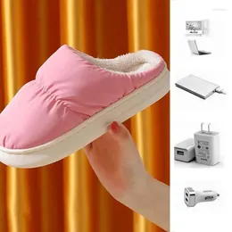 Carpets Electric Heating Boots For Winter Heated Slippers Foot Warmer USB Charger Shoes Girls Women Men