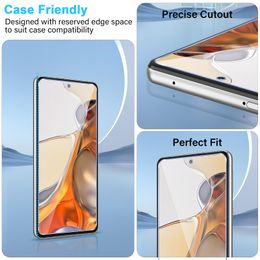Screen Protector For Xiaomi 11T Pro, Tempered Glass HD Transparent 9H Anti Scratch Case Friendly Free Shipping