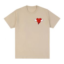 Heart Hip Hop T-shirt Vintage Cotton Men T Shirt TEE TSHIRT Womens Tops Unisex 240410