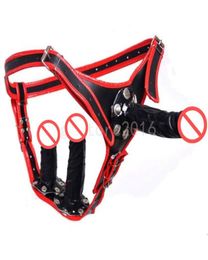 Female Strap on PULeather Ultra Harness Strapon with 3 Removable Plug Panties R787771644