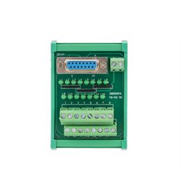 DB37 female connectors terminal block breakout board adapter DIN Rail Type with Led Indicator