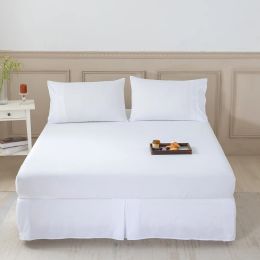 Twin/Full/Queen/King Size Bed Skirt Bedsheet Home Hotel Bed Cover with Surface Split Corners Bed Skirt Solid Color