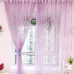 Home Tree Glass Yarn Willow Curtain Tulle Room Decor Bedroom Living Room Curtain Sheer Panel Drapes