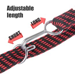 Bungee Cords With Hooks 1M/2M/3M Extra Long Bungee Strap Ropes Heavy Duty Luggage Bungee Cord Flat Rubber Elastic Straps