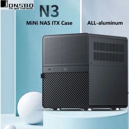 Towers JONSBO N3 MiNi ITX Case 8 hard Disc NAS allaluminum chassis, independent radiator channel support MiNi tower radiator