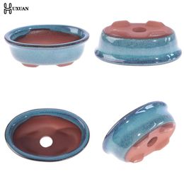 Chinese Style Bonsai Flowerpot Ceramic Craft Plant Pot Planter Home Decor 9.7*6.6*3.2cm