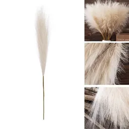 Decorative Flowers Pampas Grass Tall Artificial Fake Flower Boho Decor Faux Reed For Vase Filler Farmhouse Home Wedding