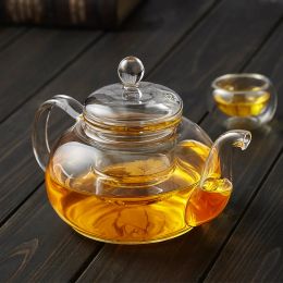 400 / 600 / 800ml Heat-resistant Glass Teapot Flower kettle Puer Herbal Pot Microwavable Stovetop Safe Tea Pot Onsale Teaware