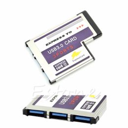 Cards 1 Set 54mm Express Card 3 Port USB 3.0 Adapter Expresscard for Laptop FL1100 Chip New