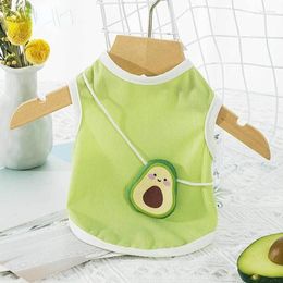 Dog Apparel Cool Avocado Satchel Cat Vest Breathable Spring And Summer Thin Small Pet Clothing Puppy Clothes