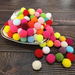 150pcs 10mm/0.39inch Mixed Soft Round Shaped Pompom Balls Fluffy Pom Pom For Kids DIY Garment Handcraft