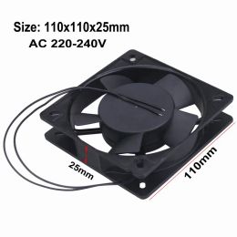 Cooling 1 Pcs Gdstime 11cm AC 220V 240V 110mm x 25mm Two Wires Without Connector Metal Case 11025s Exhaust AC Cooling Fan 110x110x25mm