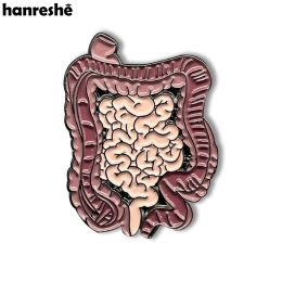 Hanreshe Anatomy Intestines Brooch Pins Enamel Lapel Backpack Badges Medical Jewelry Accessories for Doctors Medical Student