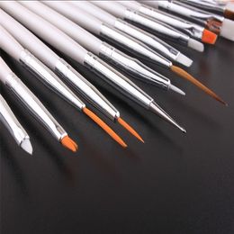 15 Pcs Professional Nail Art Brush Drawing Panit Pen Wood Handle Nail Tools for Nail Gel Polish.