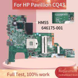 Motherboard 646175001 646175501 Laptop motherboard For HP Pavillion CQ43 Notebook Mainboard 01015NH00388G HM55