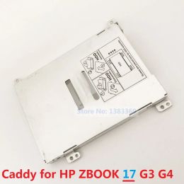 Enclosure SATA HDD SSD 2.5 Secondary Slot Hard Drive Bracket Caddy Frame Interposer Connector Cable for HP ZBook 17 G3 G4 with Screws