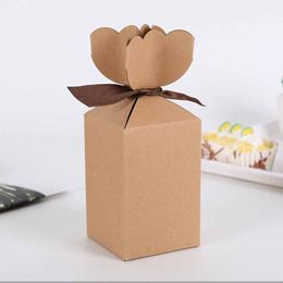 25/50pcs Kraft Paper Package Cardboard Box Vase Candy Box Favour And Gift Birthday Christmas Valentine's Party Wedding Decoration