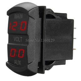 Dual Voltmeter Voltage Battery Monitor LED Display Indicator 12V-24V Car Boat Blue, Red, Green Wholesale & Drop Ship