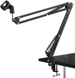 Microphones NB35 Microphone Suspension Mic Clip Adjustable Boom Studio Scissor Arm Stand For Blue Yeti Snowball, Constructed Professiona