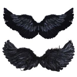 Festive Party Angel Wings Suitable for Men Women Natural Feather Decorative Wings Adult Angel Wing with Elastic Straps New 2022