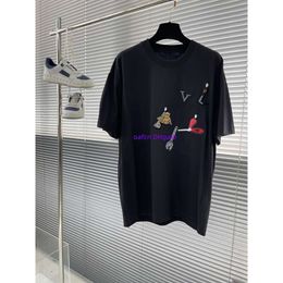 Maglietta da design per camicia da uomo estate in cotone casual lettera di maglietta stampata a maniche corta camicia a maniche corte hip hop stratiera t-shirt 858 858