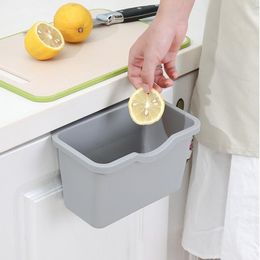 1PC Mini Hanging Trash Can Kitchen Cabinet Door Waste Bins Food Vegetable Garbage Storage Bucket Household Desktop Trash Bin