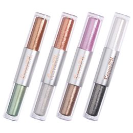 4 Pieces Liquid Glitter Eyeshadow Metallic Shimmer Glitter Eyeshadow Makeup For Eyes Metallic Shimmer 8 Colors Double Head