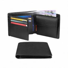 wallets Mens Slim RFID Blocking Genuine Leather with Coin Pocket 2 Banknote Compartments 10 Credit Card Holders Wallet for Men C7ss#