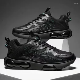 Casual Shoes Fashion Men Sneakers Mesh Lac-up Mens Lightweight Vulcanize Walking Sneaker Zapatillas Hombre Black