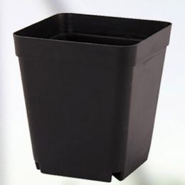 20/50pcs/lot PE Plastic Black Color Flower Pots Garden Planters Creative Small Square for Succulent plants vegetable T1