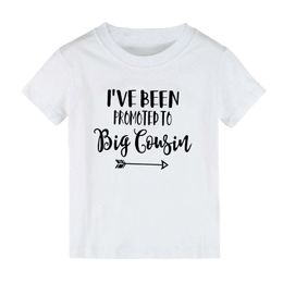 Promoted To Big Cousin Boys Girls Short Sleeve Tshirt Summer Toddler Brothers and Sisters Announcement Shirts Children Clothes