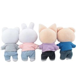 Doll Clothes T-shirt Solid Colour For 20cm Movie Star Idol Plush Doll Skz&Strays Toy Clothes Exo Doll Coat Doll Accessories