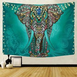 Hot Mandala mönster indisk tapetvägg hängande dekor bohemisk elefant strandhandduk polyester tunn filt rese matta