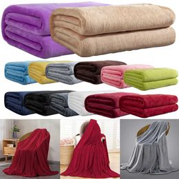 Blankets Flannel Fluffy Blanket Multifunction Coral Fleece Blanket Comfortable Air Conditioning Blanket for Office Bedroom