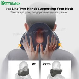 PurenLatex Comfort Travel Pillow Memory Foam U-Shaped Neck Support Pillow Relax and Sleep for Plane Train Car Bus Office Napping