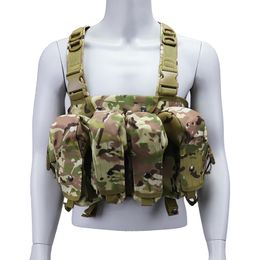 Men AK 47 Magazine Pouch Camo Tactical Vest Molle Airsoft Combat Body Armour Military Equipment Paintball Hunting Accessories