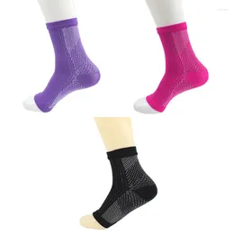 Men's Socks Women Men Anti Fatigue Open Toe Pilates Compression Short Sports Yoga Gym