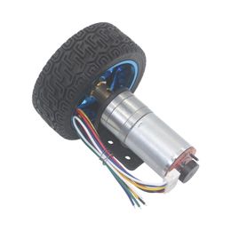 JGA25-370 DC 6V 12V 24V geared motor encoder speed measuring code disc high power large torque balance trolley motor