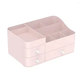 Storage Boxes Cosmetic Box Capacity Countertop Makeup Organizer With Smooth Edge Drawers Burr-free Stylish For Beauty