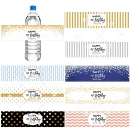 30pcs Gold Silver Bottle Labels Stickers Customised Any Text Wedding Baby Shower Birthdays Baptism Bar Mitzvah Personalise Decor