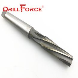Drillforce 1:10 Machine Reamer 8-38mm Morse Taper HSS Spiral Flute Cutter (8/10/12/14/16/18/20/22/24/26/28/30/32/34/36/38mm)