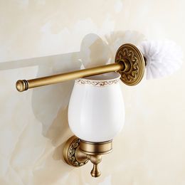 Antique Brass Brushed Bathroom Accessories Towel Shelf Towel Bar Paper Holder Cloth Hook Soap Dish Cup Holder Toilet Holder