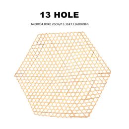 6pcs Handmade Bamboo Mesh Steamer Mat Woven Table Placemat Coaster Vegetables Bread Folding Liners Dish Mats Nonstick Pot Pad